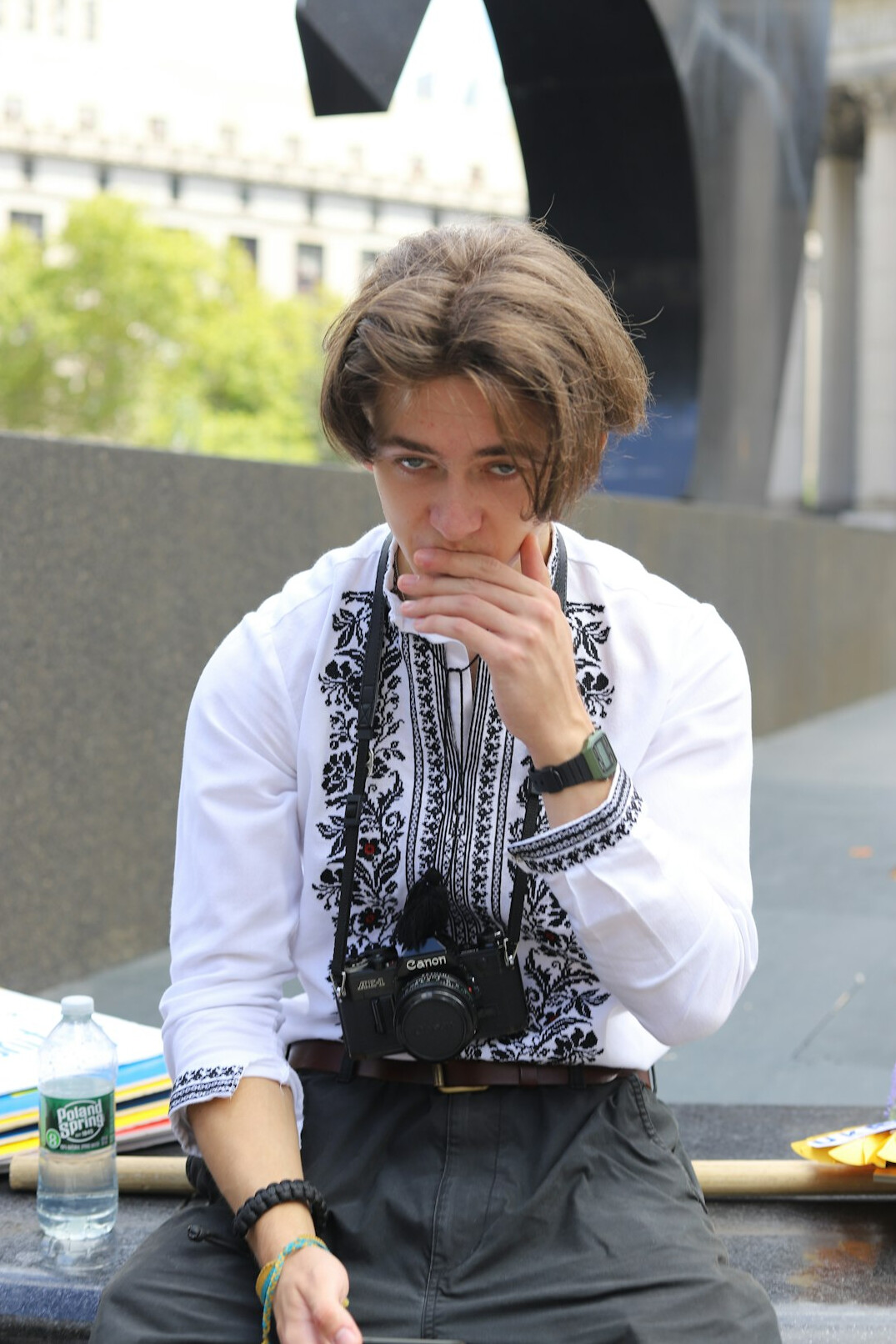 Studio portrait of a Swiss man journalist